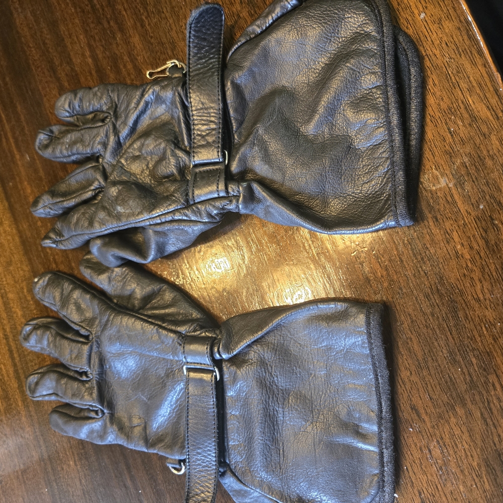Black Leather Gloves